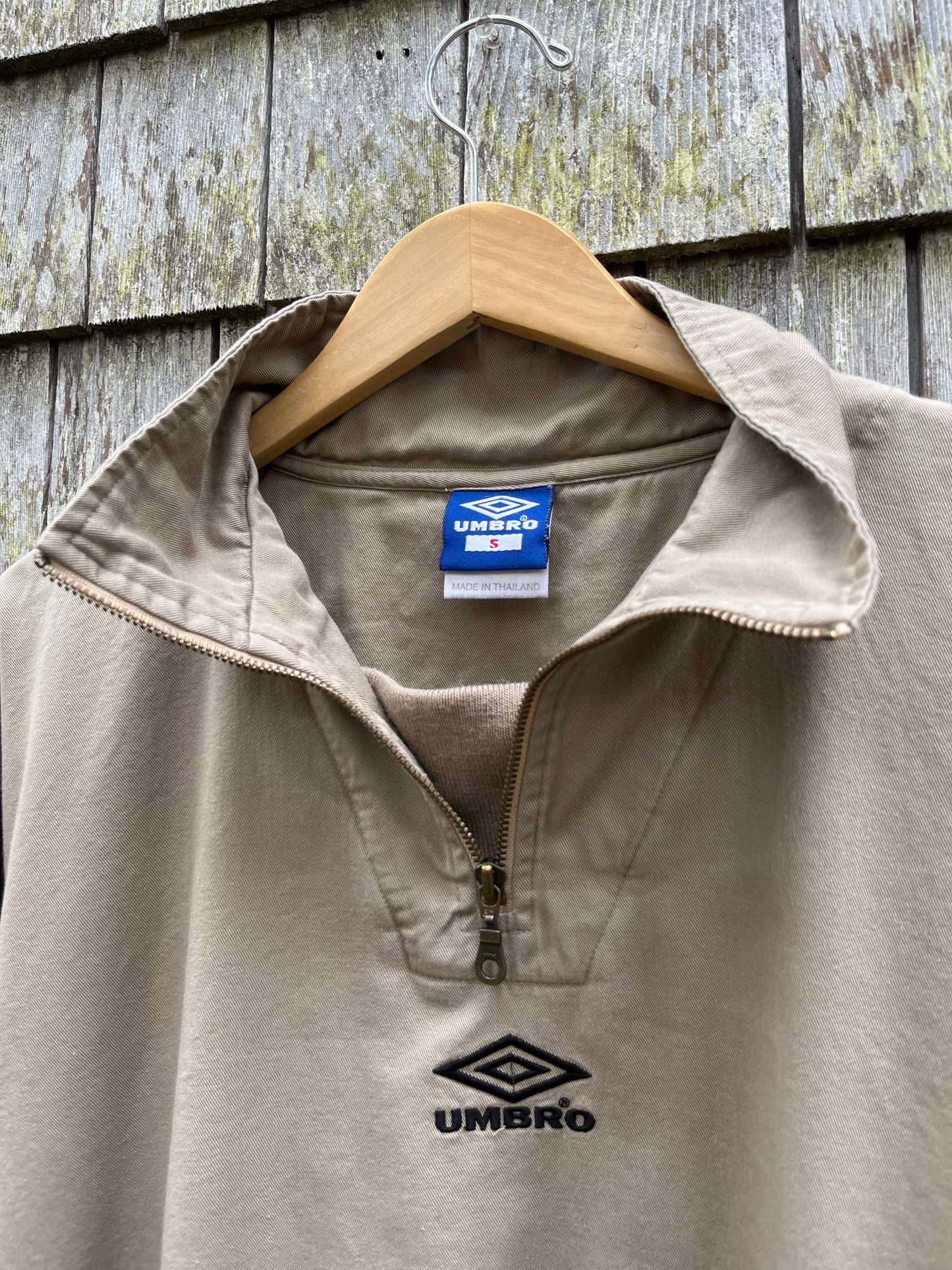 90s Umbro Cotton Quarter-Zip Pullover (M)