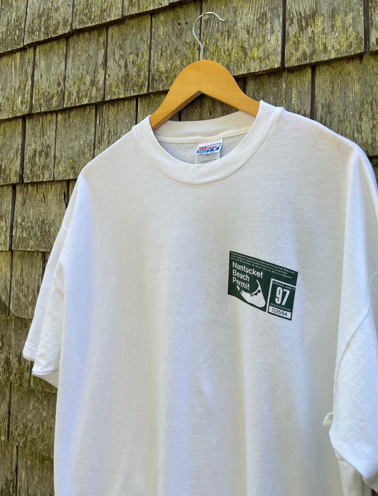 90s Nantucket Beach Permit T-Shirt (XL/XXL)