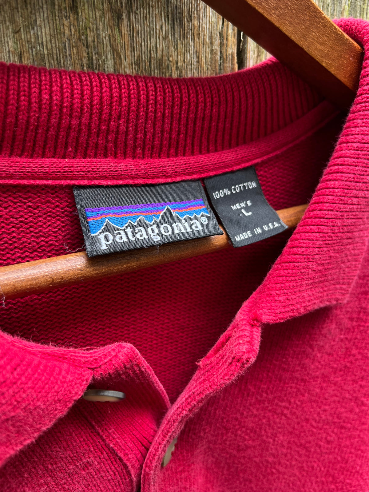90s Patagonia Collared Cotton Knit Pullover Sweater (L)
