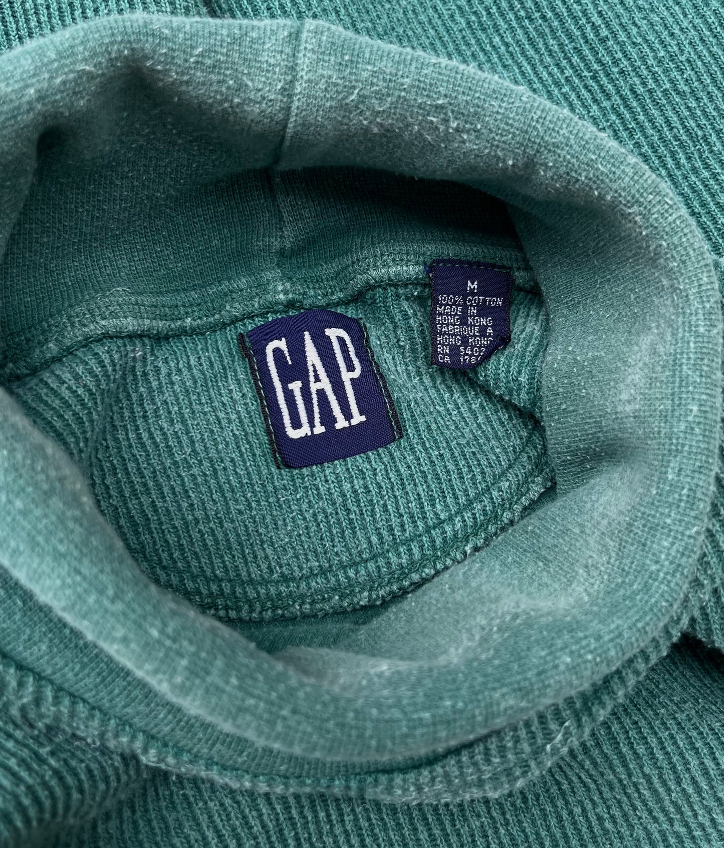 90s GAP Ribbed Cotton Turtleneck Shirt (L)