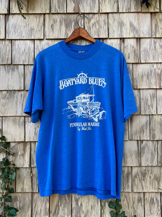 90s Peninsular Marine Key West ‘Boatyard Blues’ T-Shirt (L/XL)
