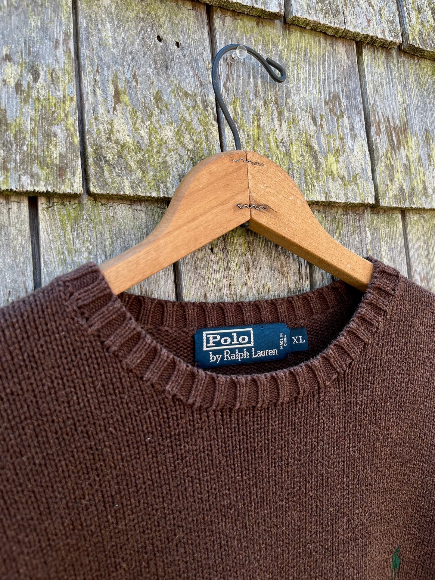 90s Polo Ralph Lauren Crewneck Cotton Knit Sweater (L/XL)