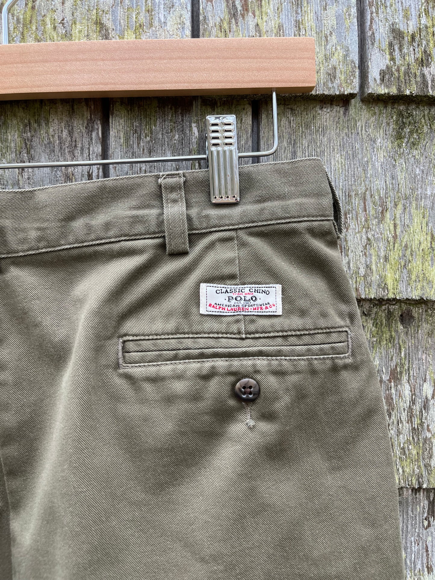 90s Polo Ralph Lauren Pleated Front Cotton Twill 'Tyler Shorts' (32/9”)