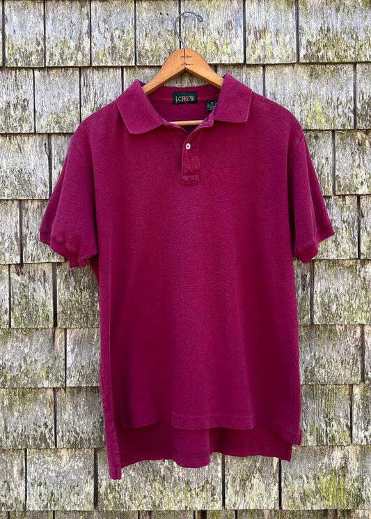 90s J.Crew Cotton Jersey Knit Polo Shirt (M)