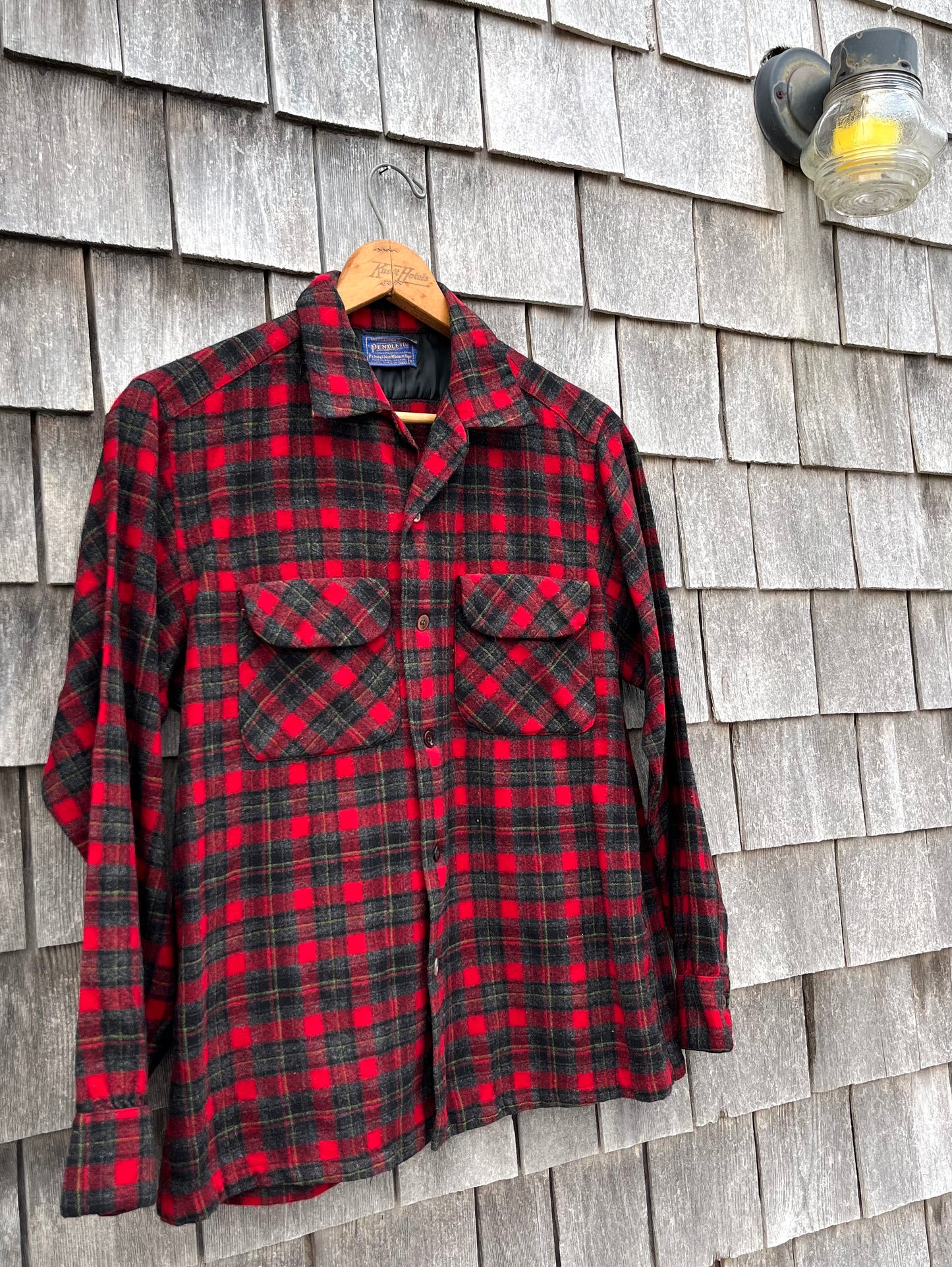 60s Pendleton Loop Collar Wool Shirt (M/L)