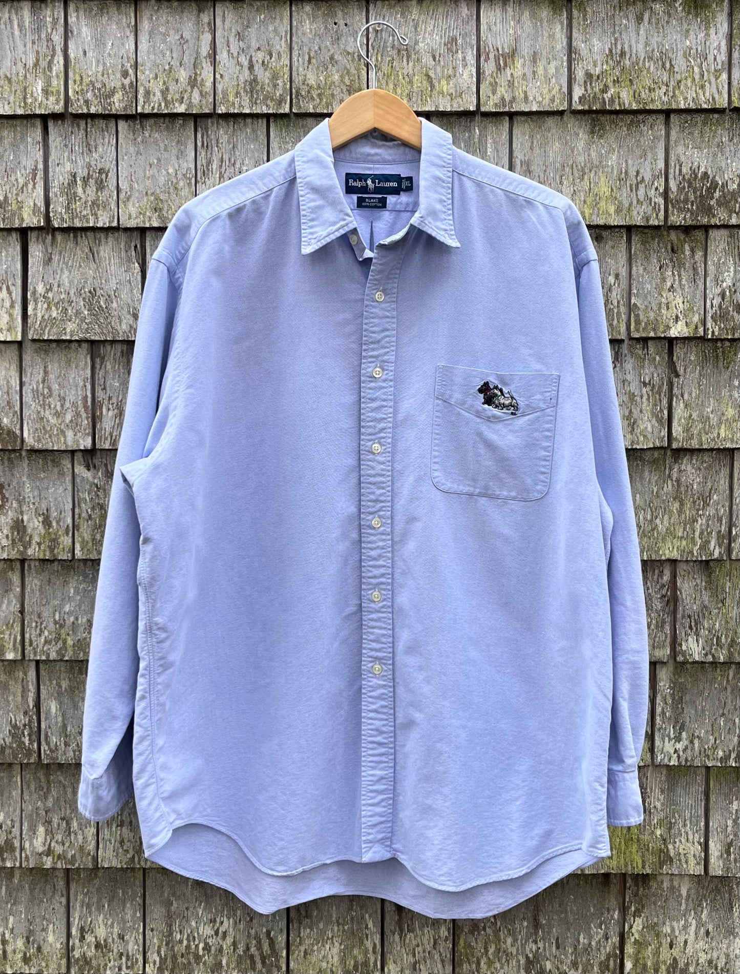 90s Polo Ralph Lauren Terriers Oxford Cloth Button Down Shirt (XL/XXL)