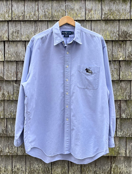 90s Polo Ralph Lauren Terriers Oxford Cloth Button Down Shirt (XL/XXL)