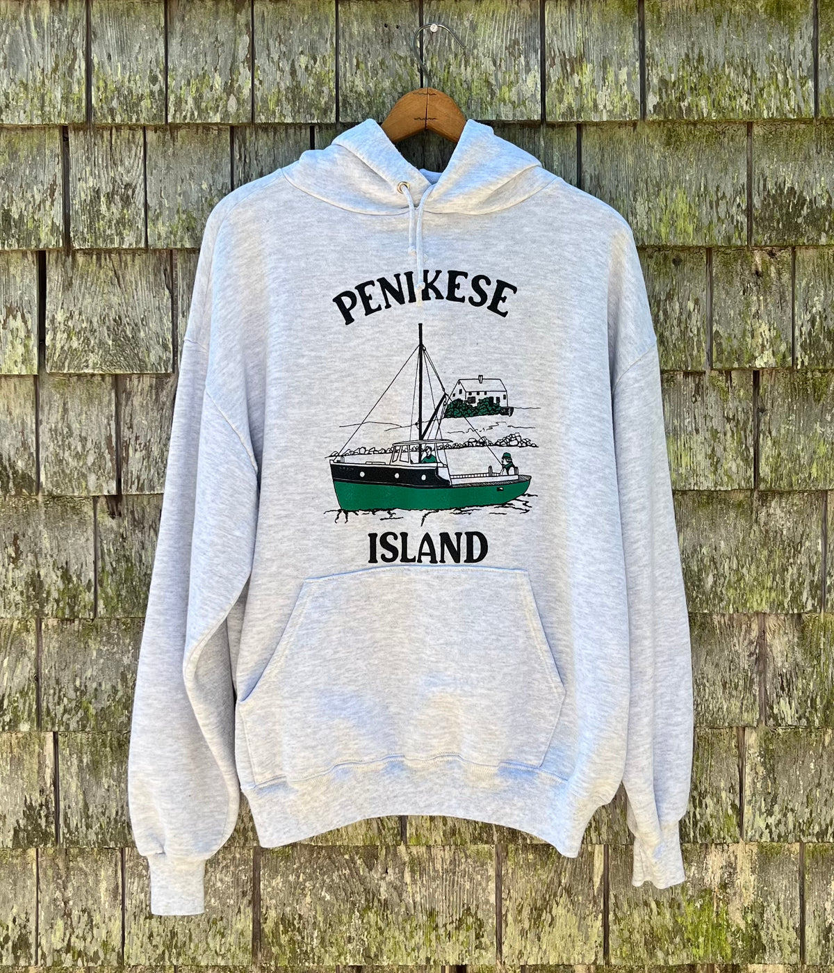 90s Penikese Island Hooded Sweatshirt (L)