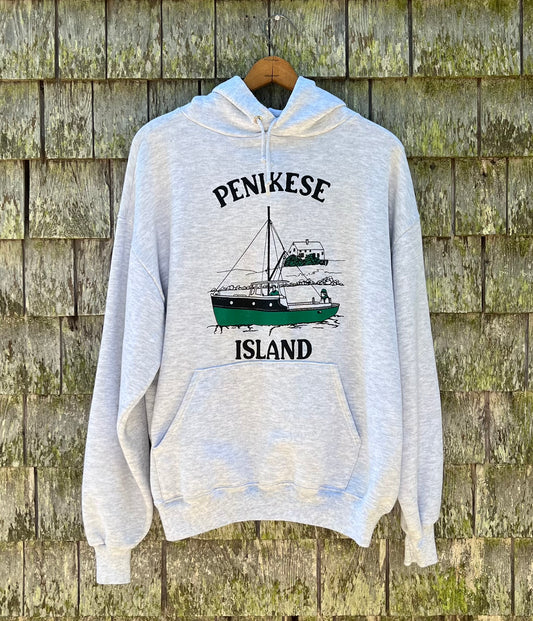 90s Penikese Island Hooded Sweatshirt (L)