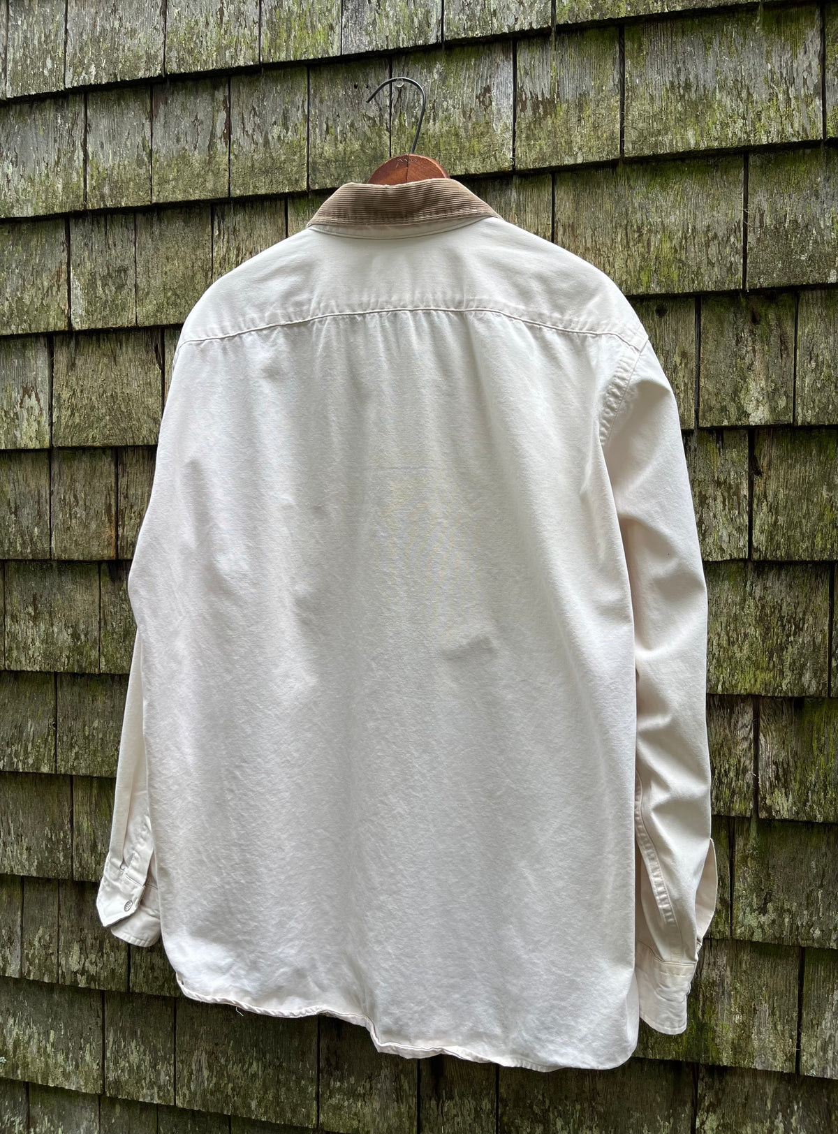 90s L.L. Bean Snap Front Cotton Canvas Work Shirt (XL)