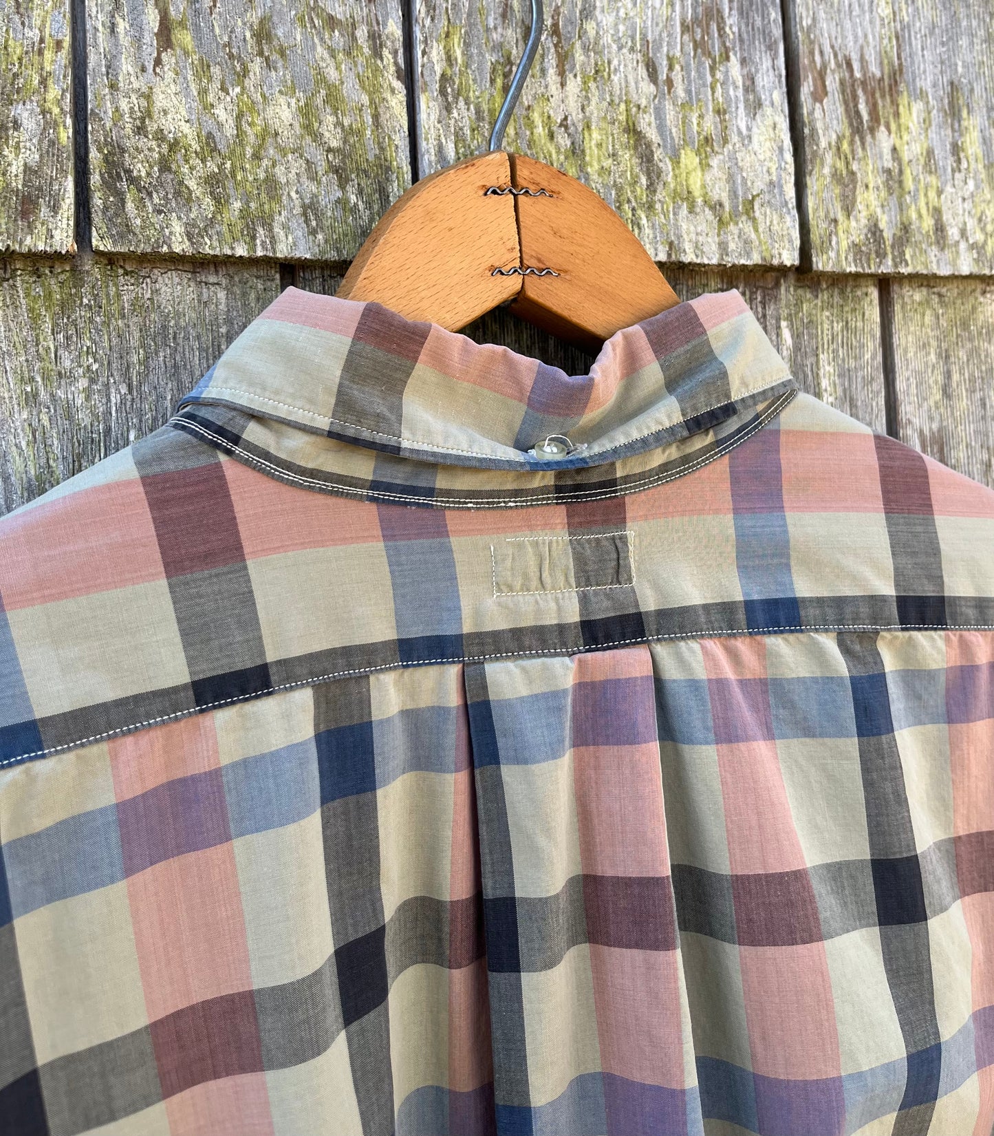 70s The Sail Loft Chatham Short Sleeve Cotton Broadcloth Popover BD Shirt (L/XL)