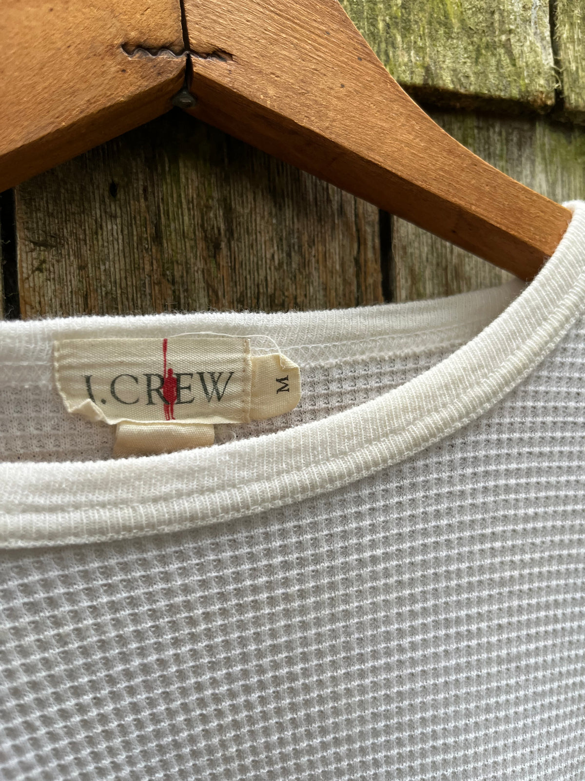 90s J.Crew Cotton Waffle Knit Thermal Shirt (L)