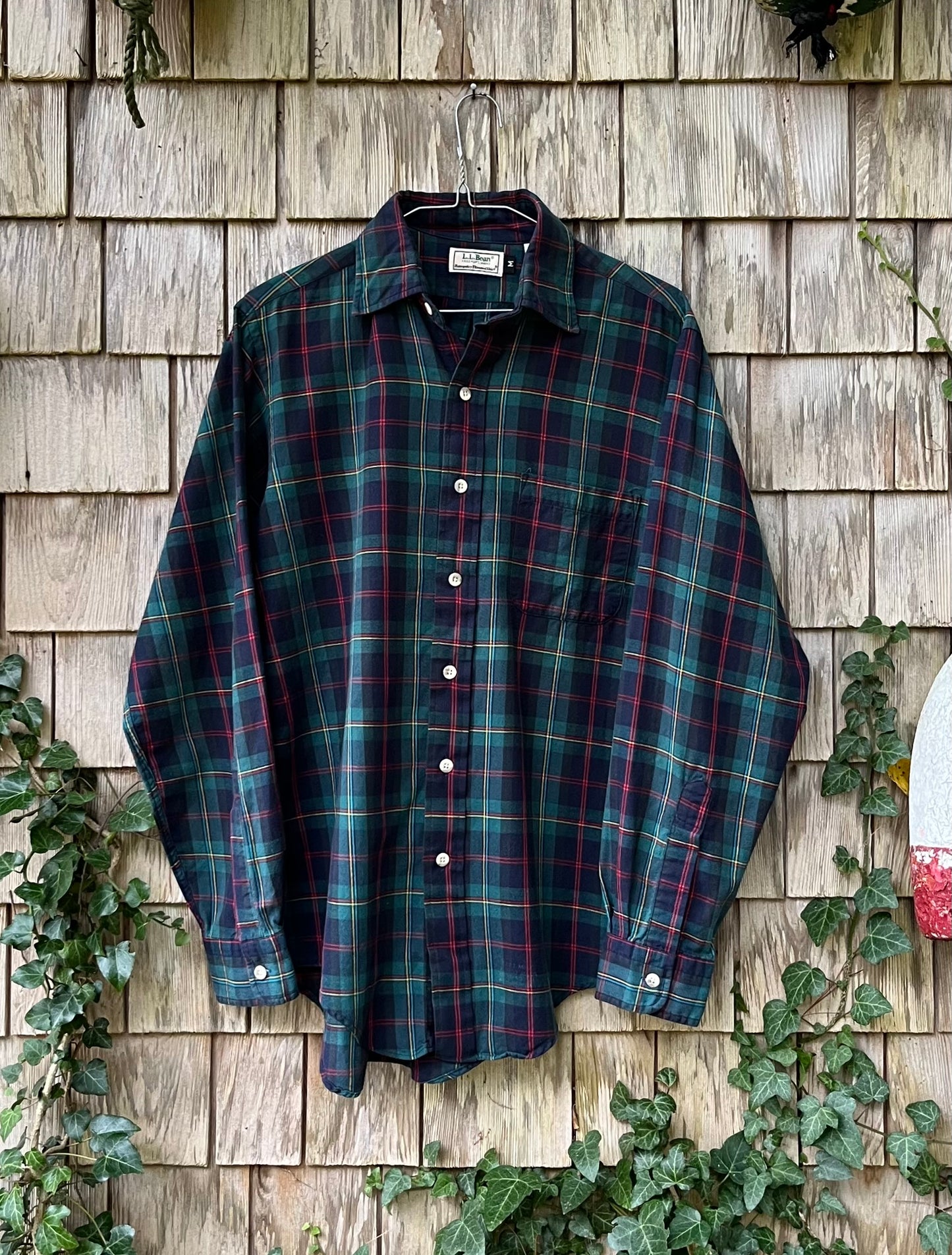 80s L.L. Bean ‘Rangeley Flannel’ Cotton Wool Blend Shirt (L)
