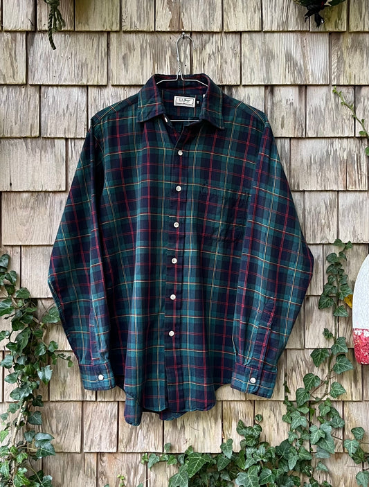 80s L.L. Bean ‘Rangeley Flannel’ Cotton Wool Blend Shirt (L)