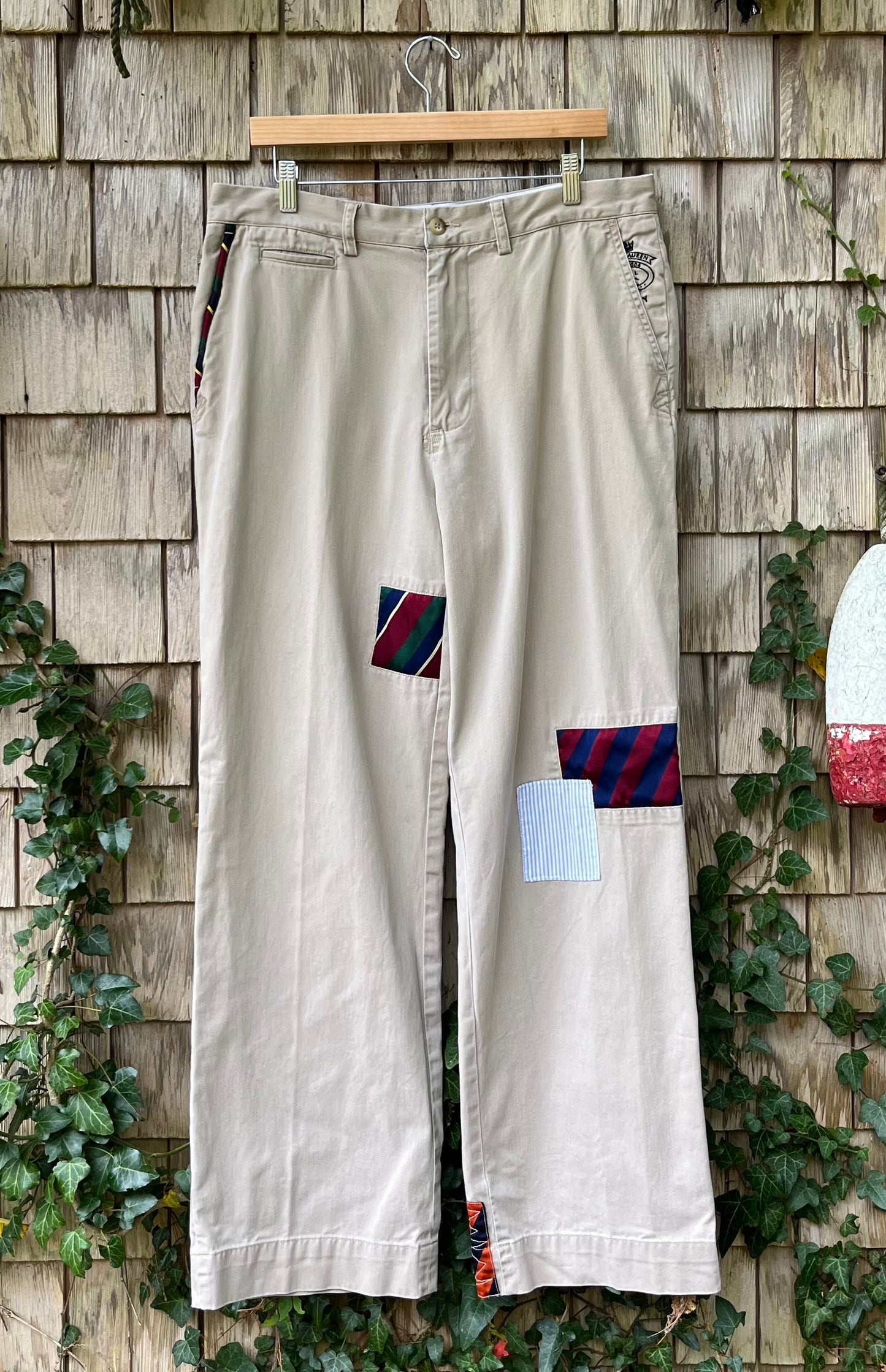 00s Ralph Lauren Rugby Silk Repp Patch Cotton Chino Pants (34/31)