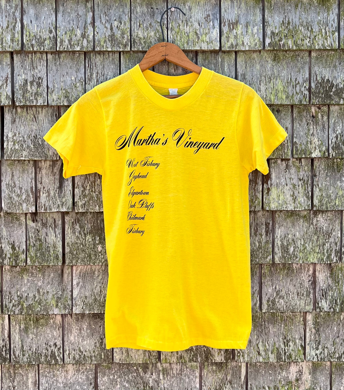 80s Martha’s Vineyard Villages List T-Shirt (XS)