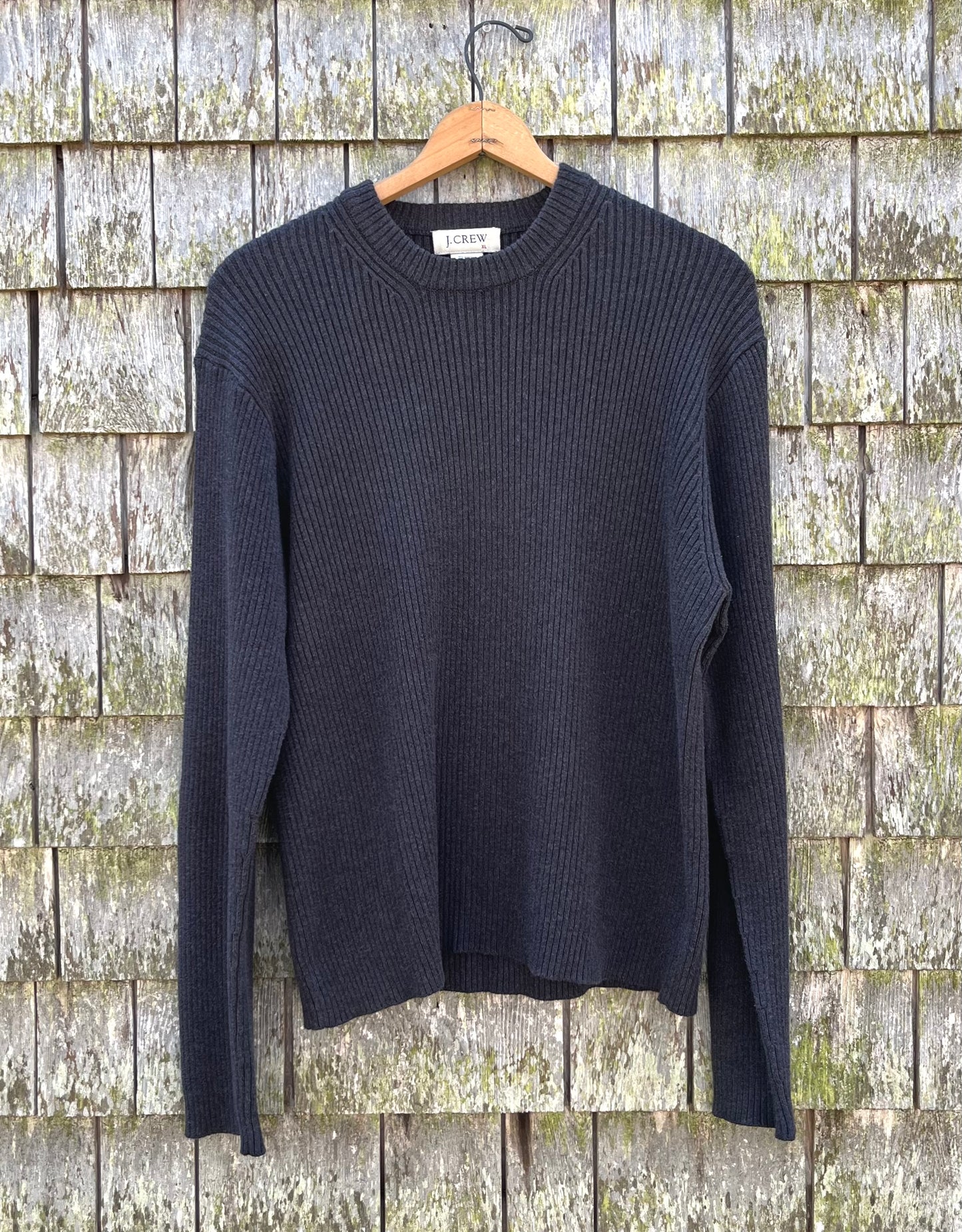 90s J.Crew Crewneck Ribbed Cotton Knit Sweater (XL)