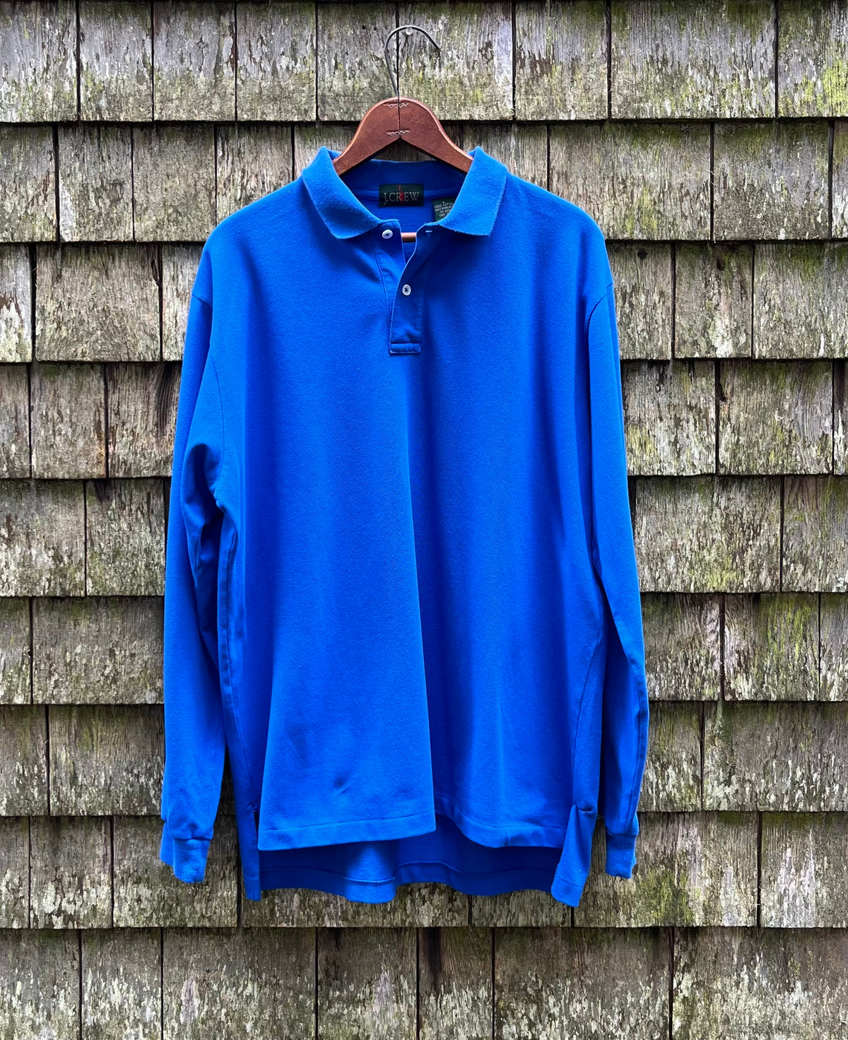 90s J.Crew Long Sleeve Polo Shirt (L)