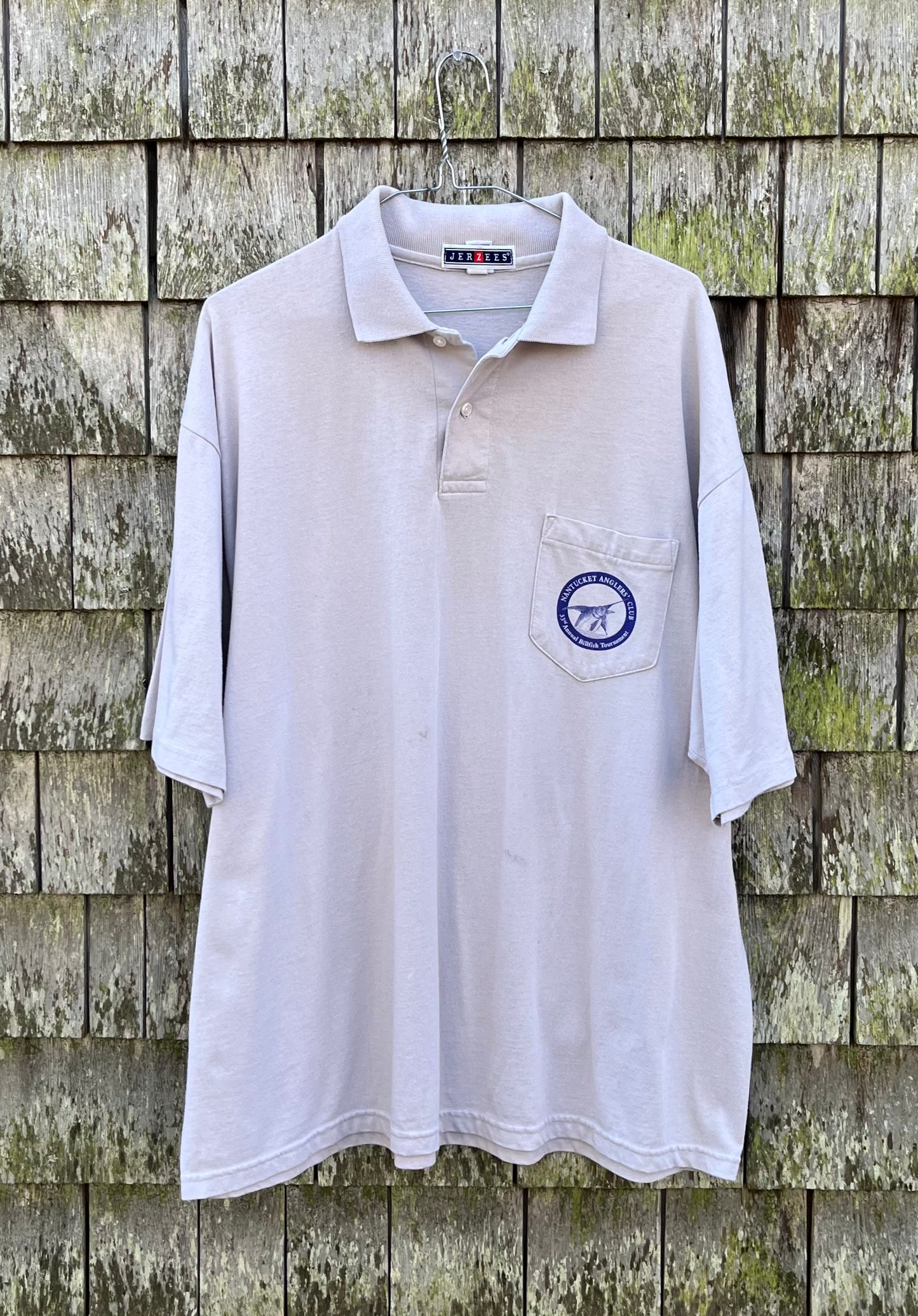 00s Nantucket Billfish Fishing Tournament Pocket Polo Shirt (XL/XXL)