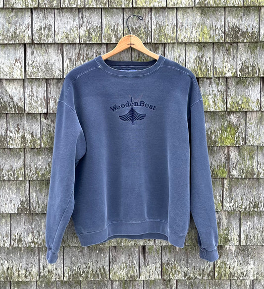 90s Wooden Boat Magazine Garment Dye Cotton Crewneck Sweatshirt (L)