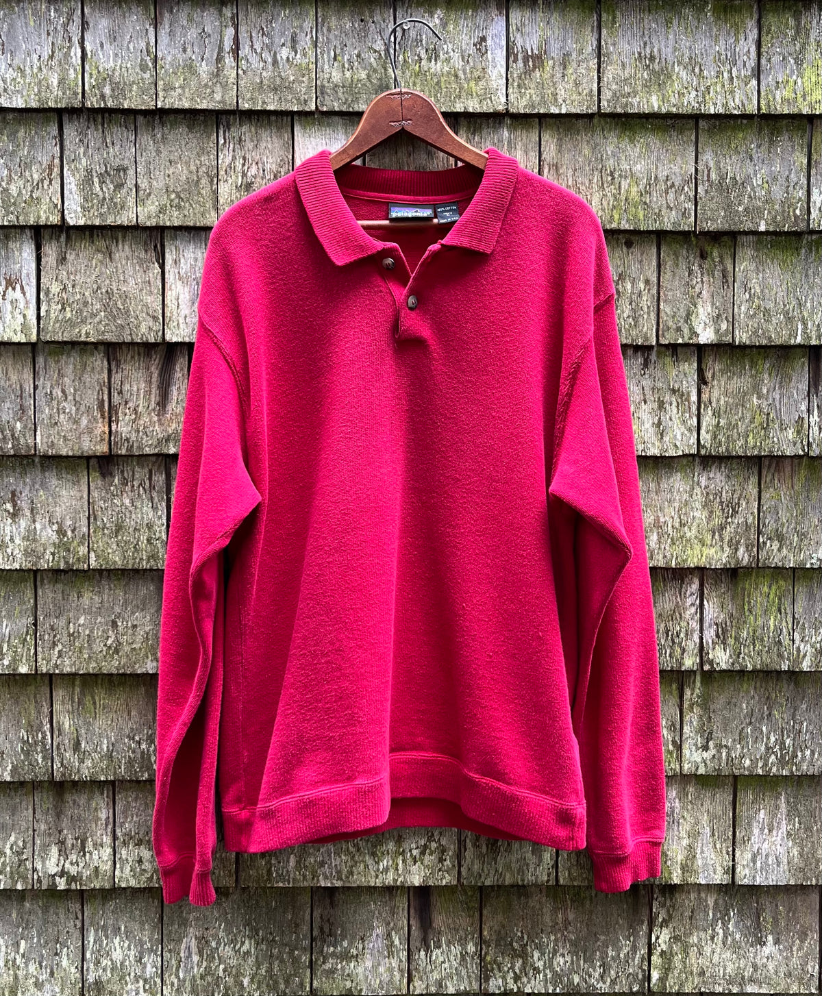 90s Patagonia Collared Cotton Knit Pullover Sweater (L)