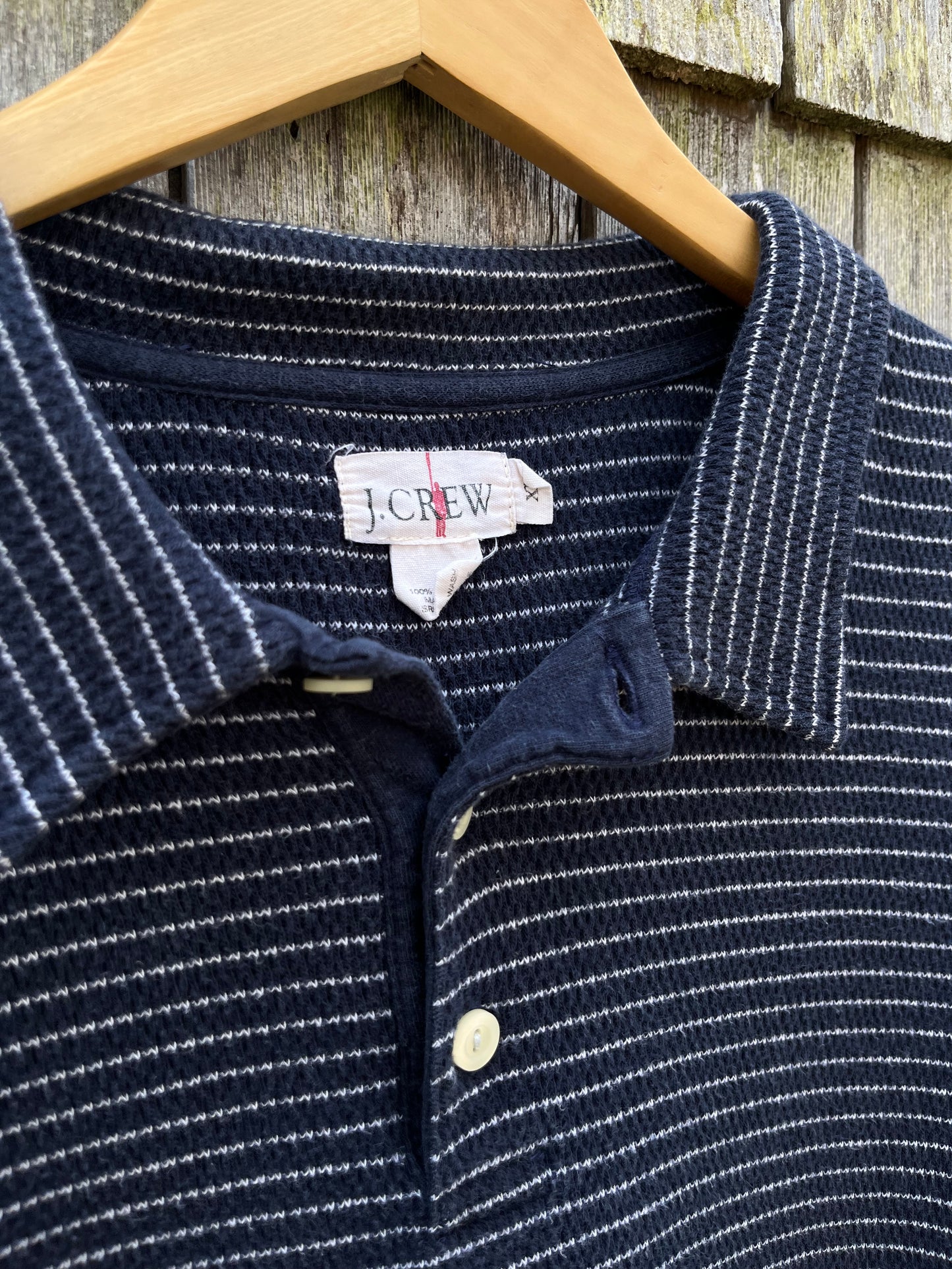 90s J.Crew Cotton Knit Polo Shirt (XL)