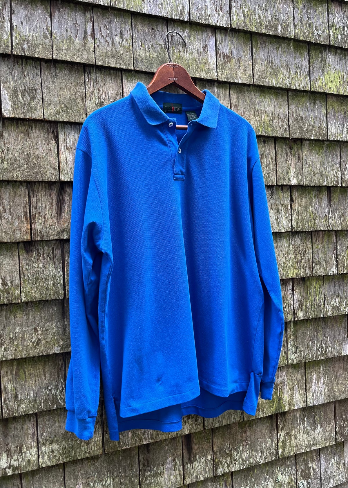 90s J.Crew Long Sleeve Polo Shirt (L)