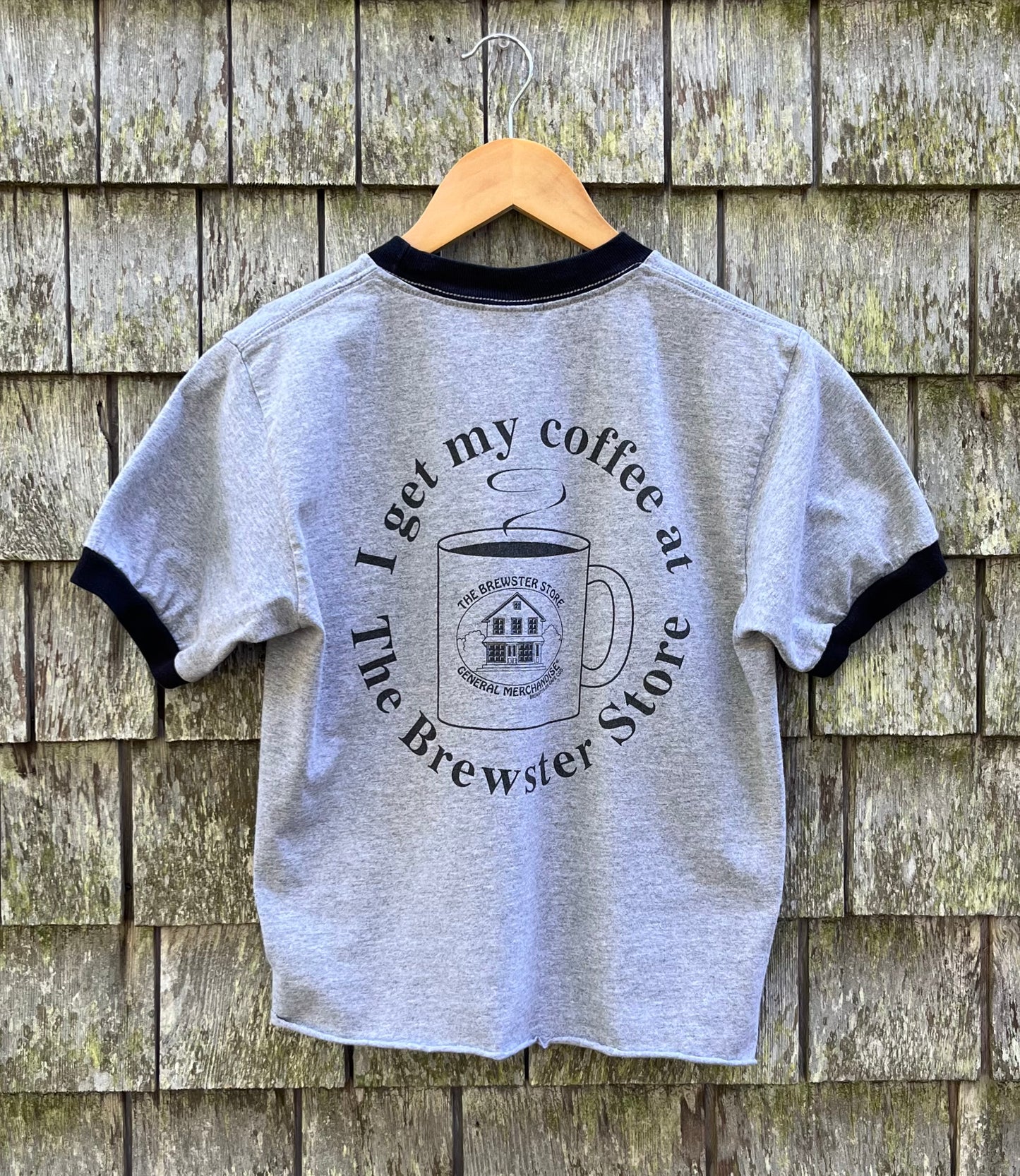 00s Brewster General Store ‘Got Coffee?’ Cropped Ringer T-Shirt (S)