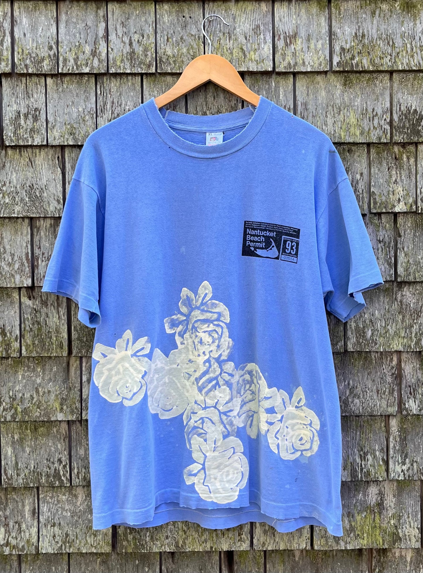 90s Nantucket Beach Permit Pigment Dye T-Shirt (L/XL)