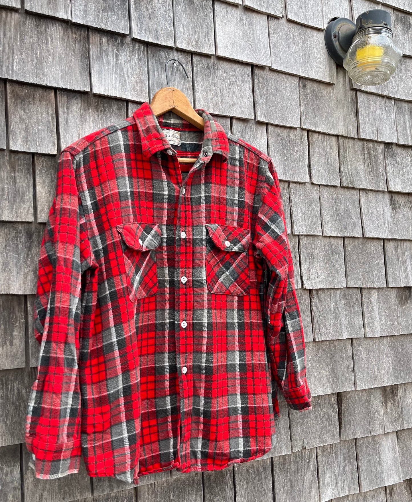 60s Big Mike Sanforized Cotton Flannel Shirt (L)