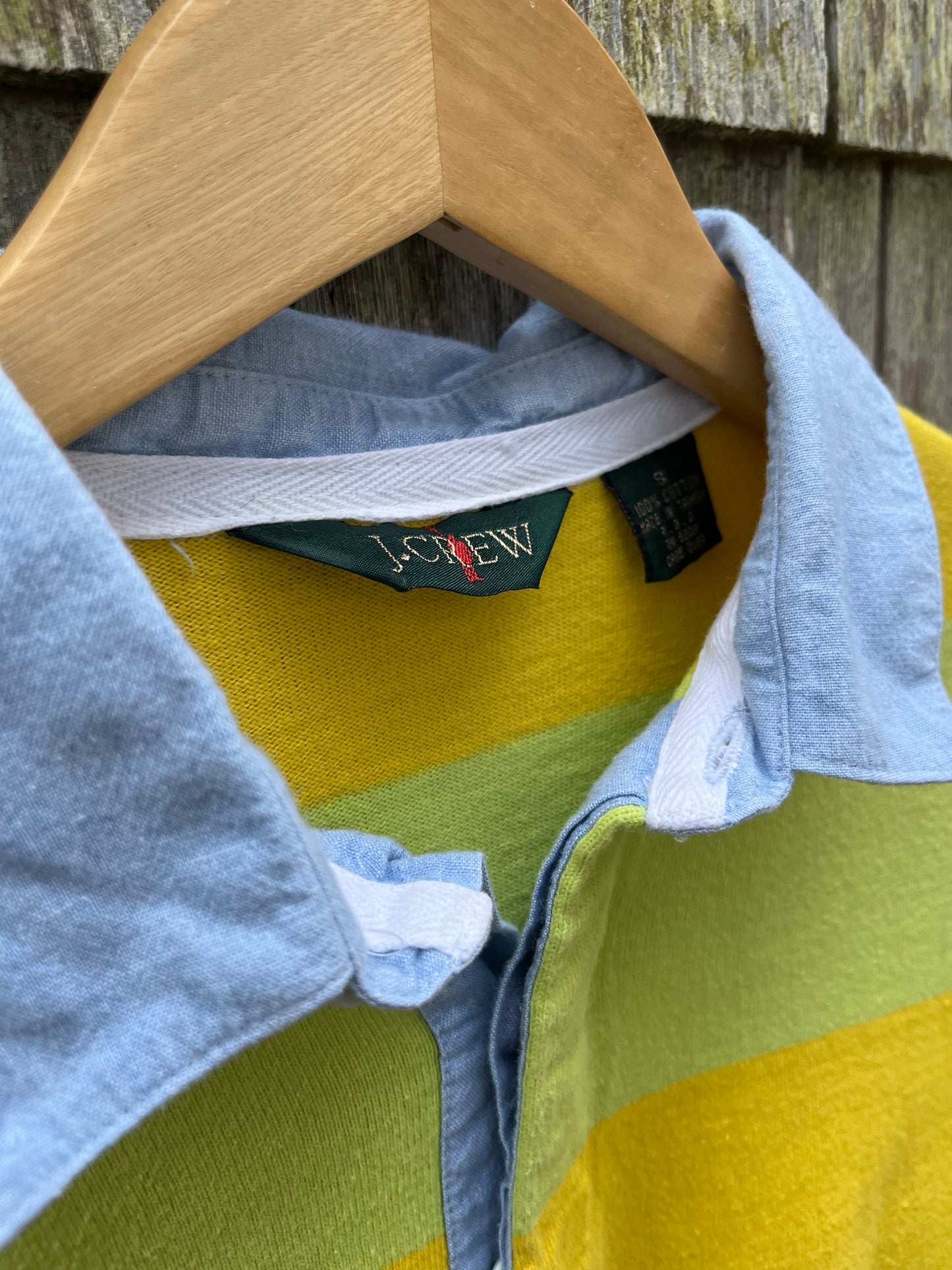 90s J.Crew Striped Cotton Rugby Shirt (S)