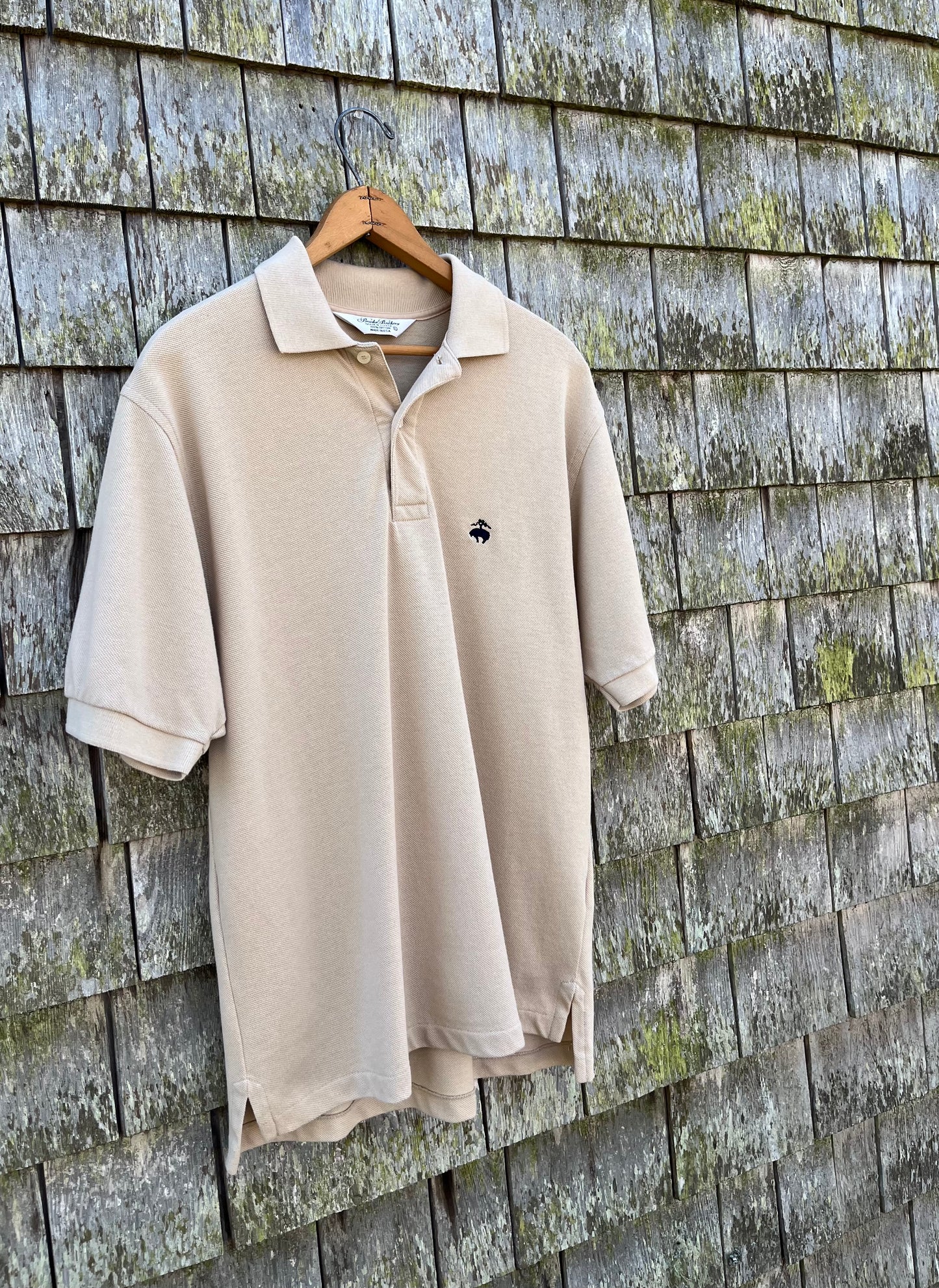 90s Brooks Brothers Golden Fleece Pique Cotton Polo Shirt (M)