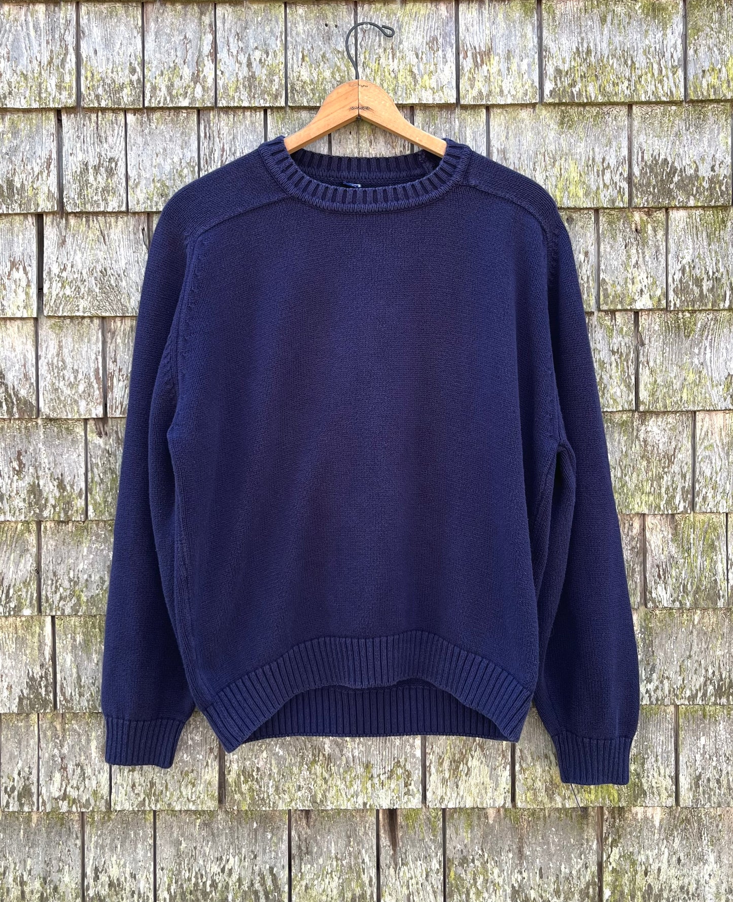 90s Lands’ End ‘Drifter’ Crewneck Cotton Knit Sweater (L/XL)