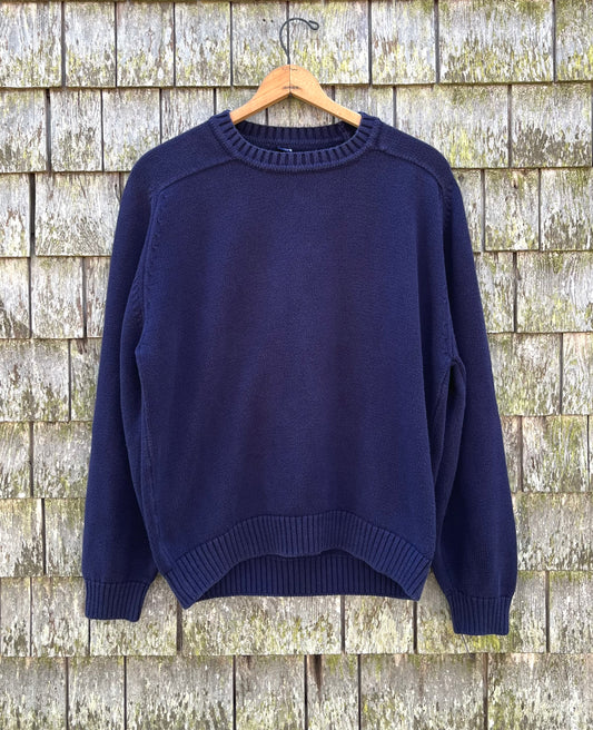 90s Lands’ End ‘Drifter’ Crewneck Cotton Knit Sweater (L/XL)