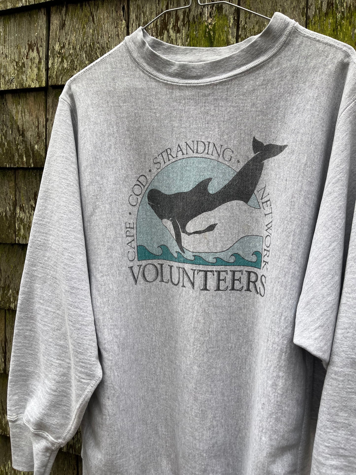 90s Cape Cod Stranding Network Reverse Weave Crewneck Sweatshirt (L)