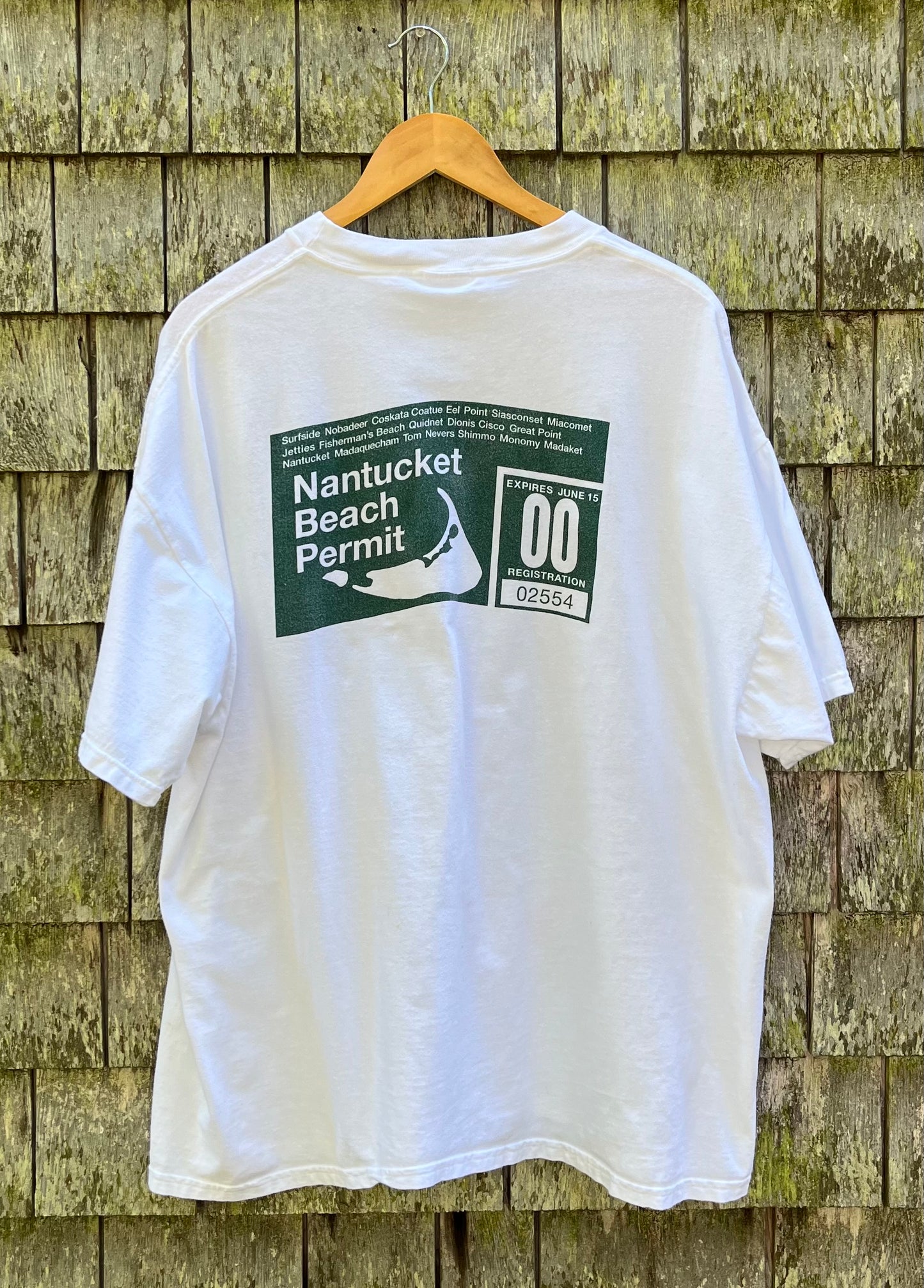 00s Nantucket Beach Permit T-Shirt (XL/XXL)