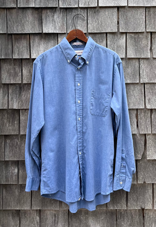 90s John Ashford Cotton Chambray Button Down Shirt (16.5-4)