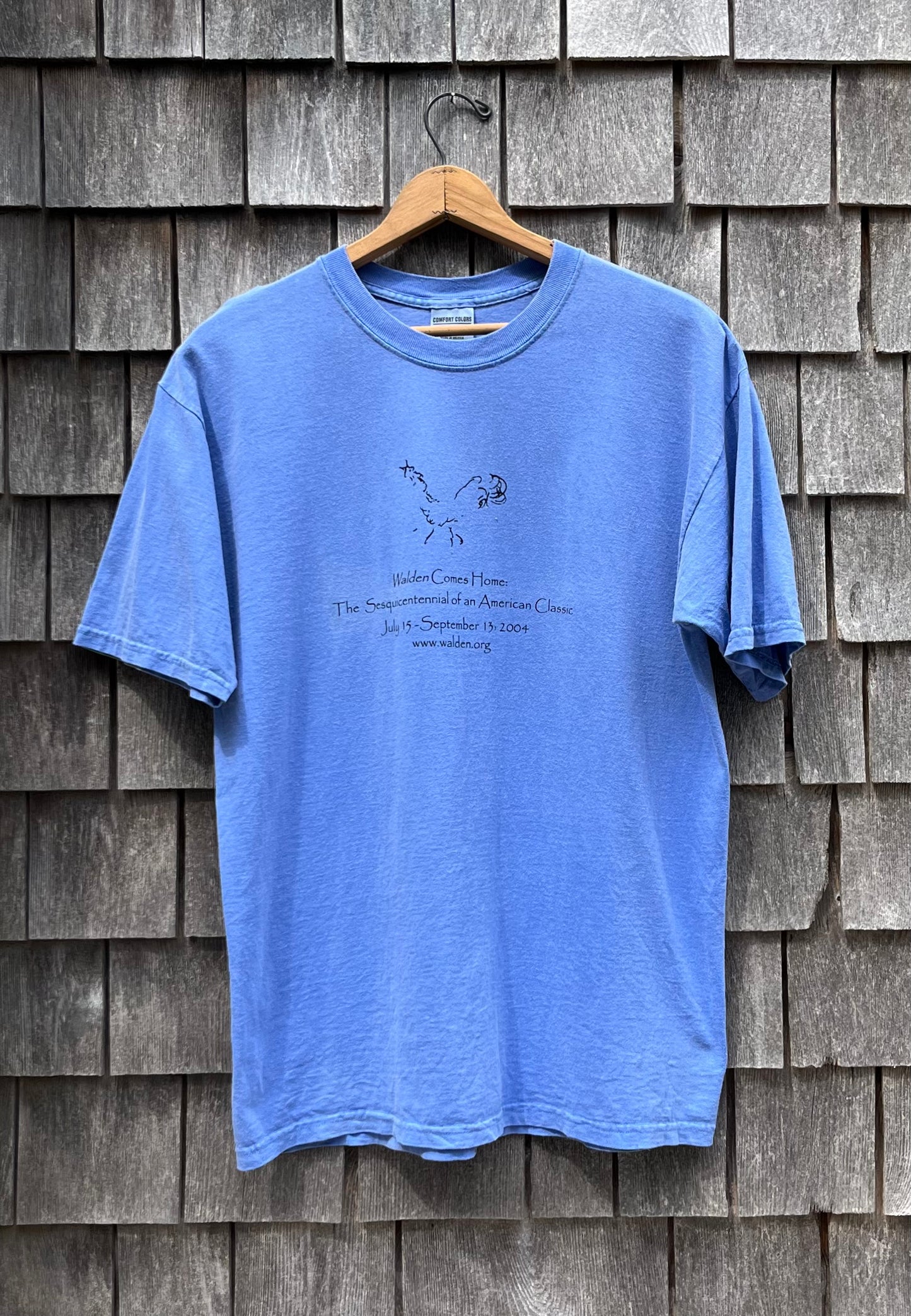 00s Walden Woods project Henry David Thoreau's Walden Sesquicentennial Garment Dyed T-Shirt (L)