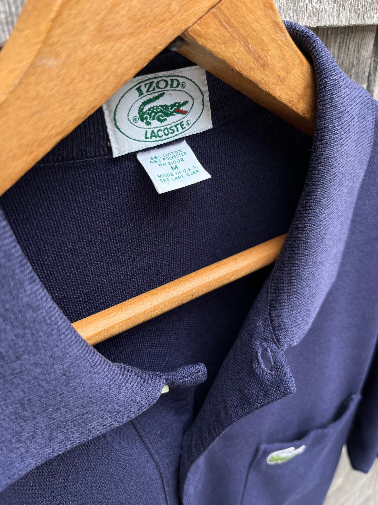 80s Izod Lacoste Pocket Polo Shirt (M)