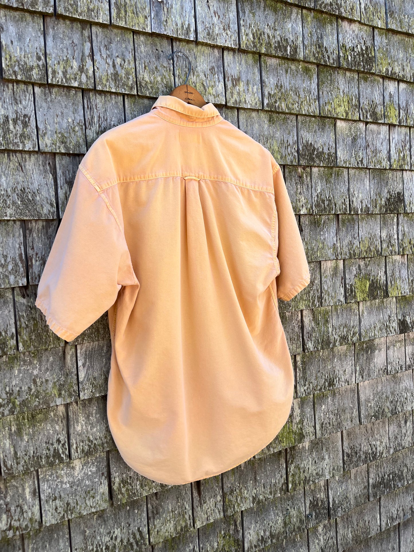 90s Sears & Roebuck Short Sleeve Pigment Dyed Cotton Button Down Shirt (L)