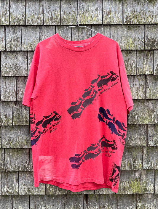 90s 'Peace for Whales' Michael Gannon Survival Lines T-Shirt (L)