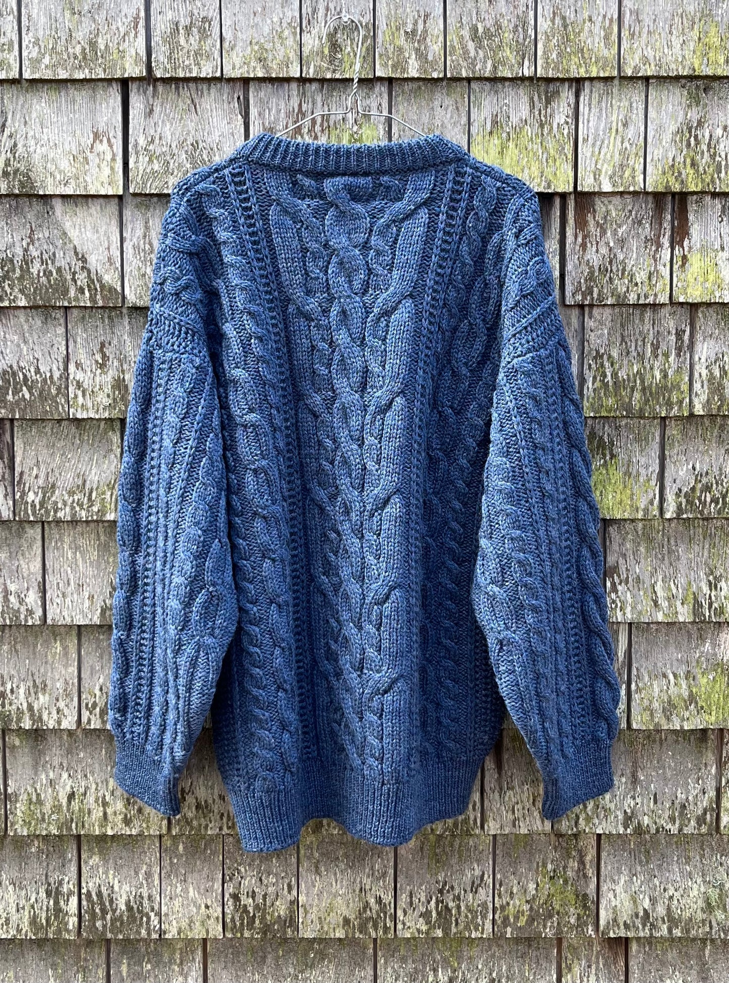 90s Bonners Ireland Aran Fisherman Knit Wool Sweater (XL)