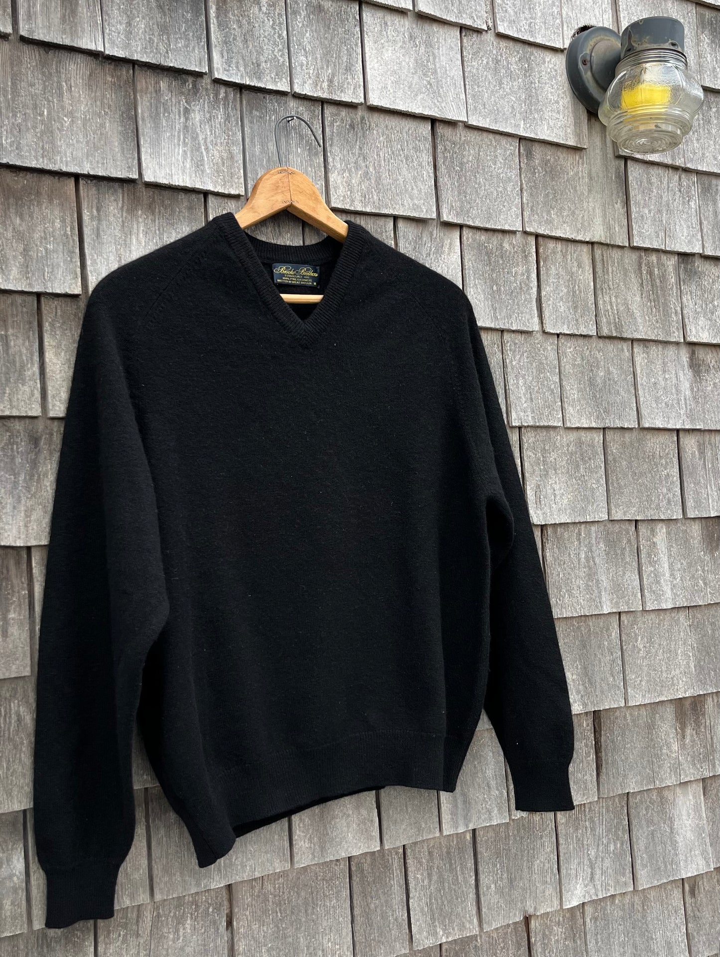 80s Brooks Brothers Cashmere V-Neck Sweater (L)