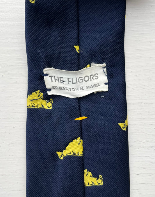 80s The Fligors Edgartown MV Emblematic Tie