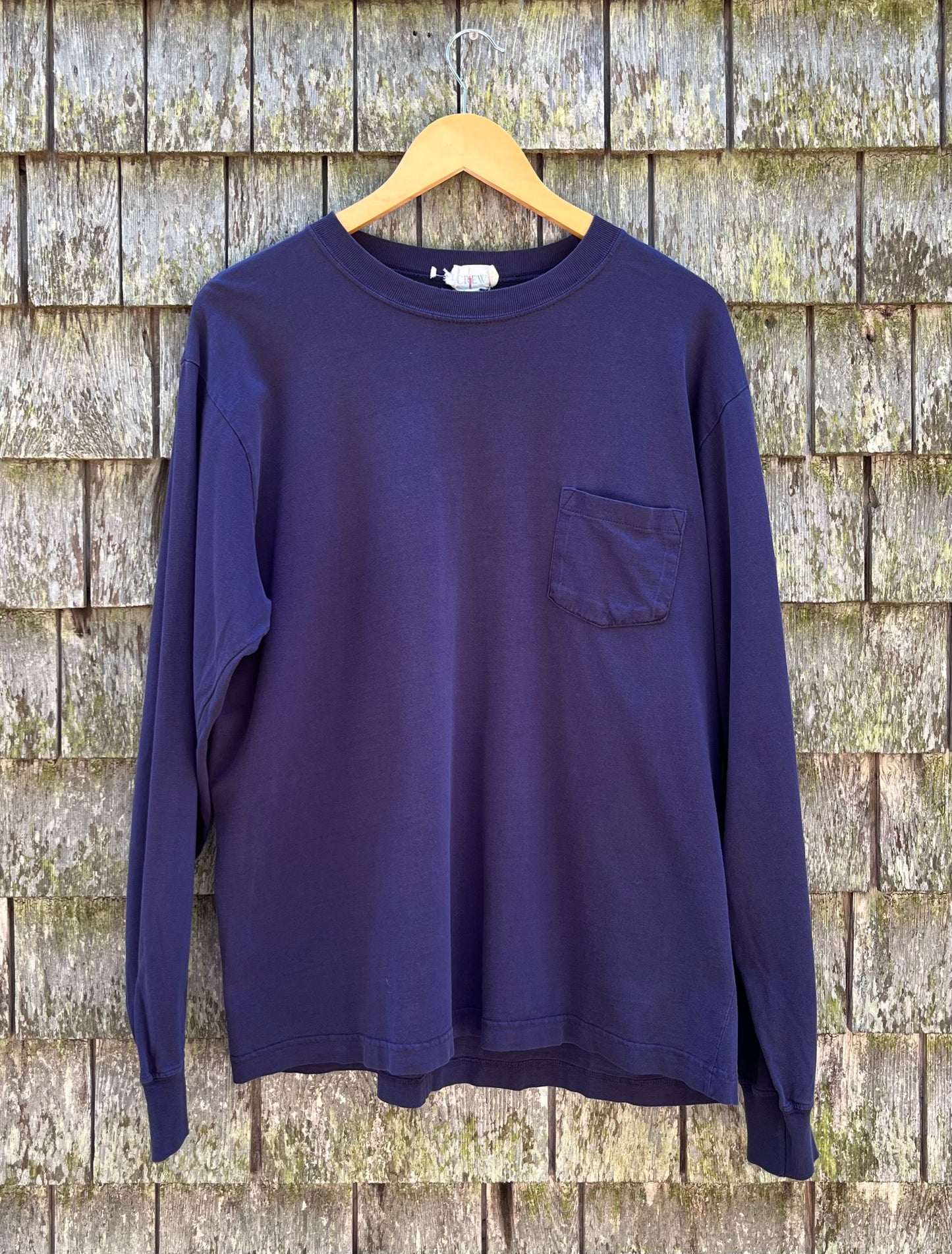 90s J.Crew Long Sleeve Cotton Pocket T-Shirt (L)