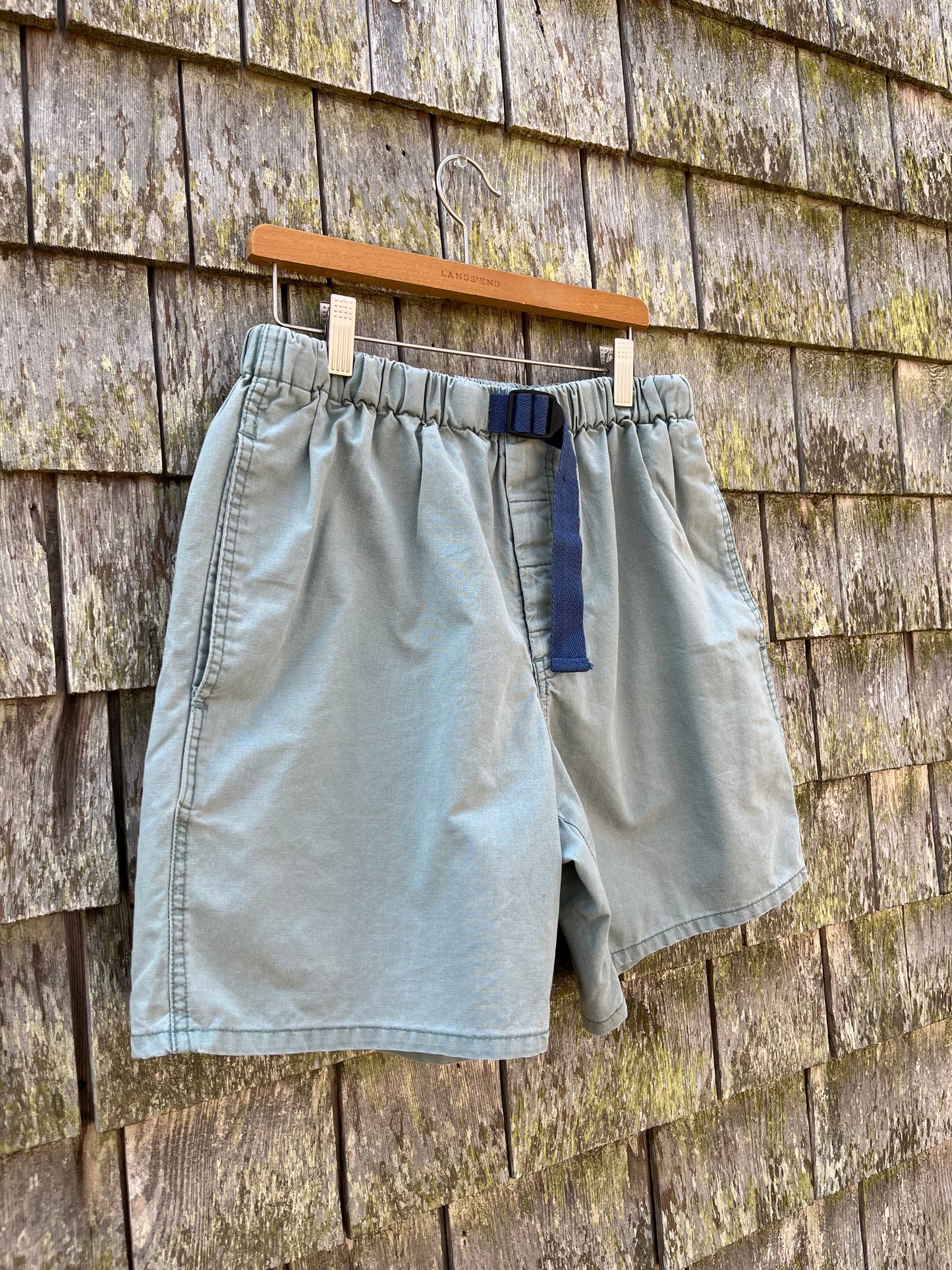 90s Smith & Hawken Pigment Dyed Cotton Strap Shorts (30"/7")