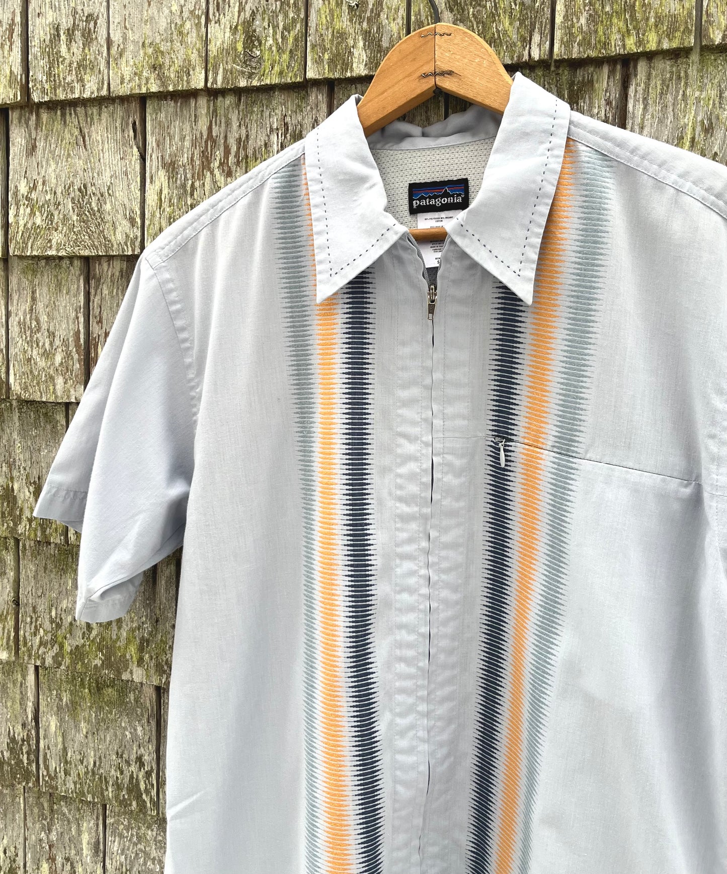 00s Patagonia Rhythm Short Sleeve Full Zip Front Shirt (S/M)