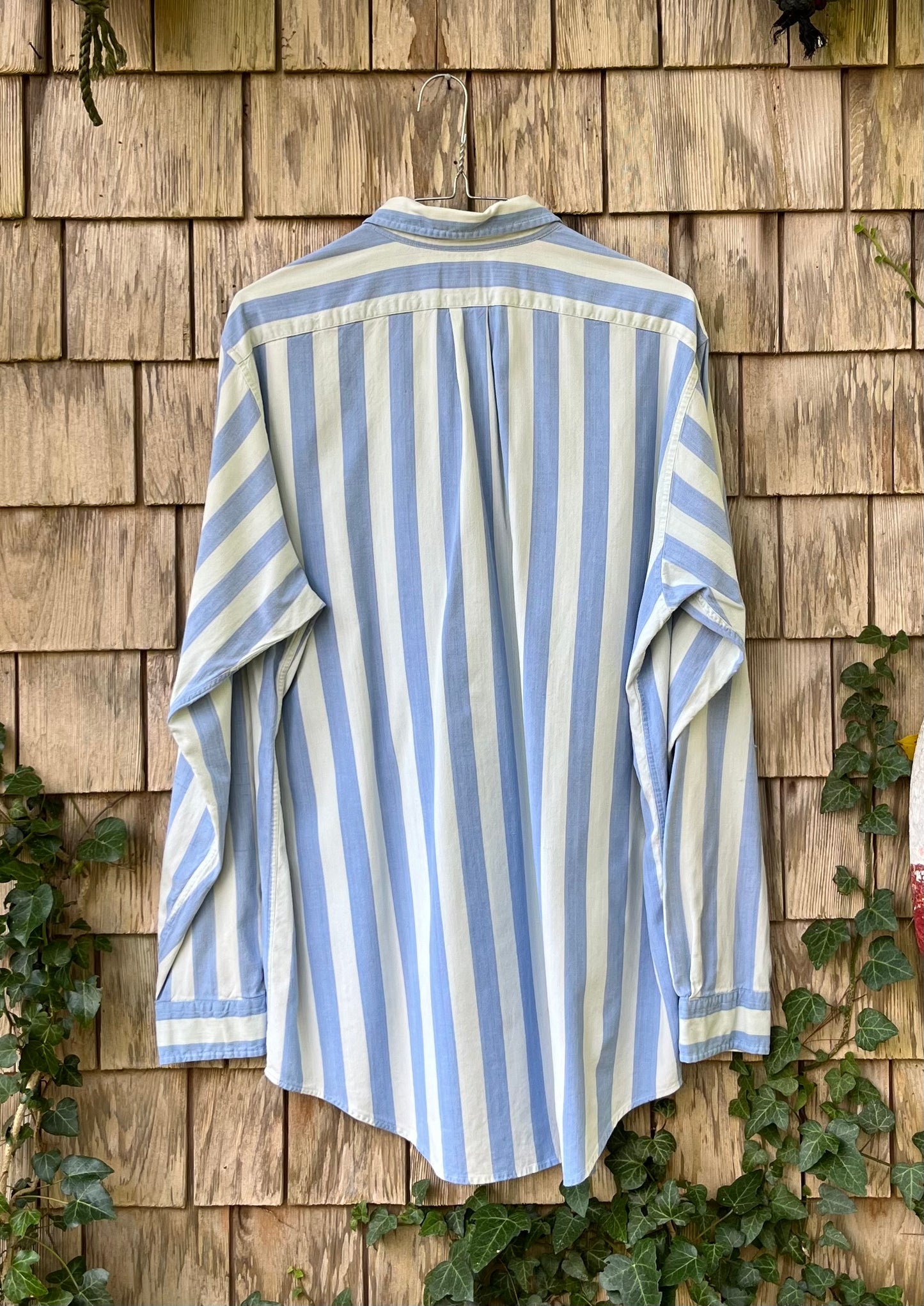 90s J. Crew Candy Stripe Oxford Cloth Button Down Shirt (L)