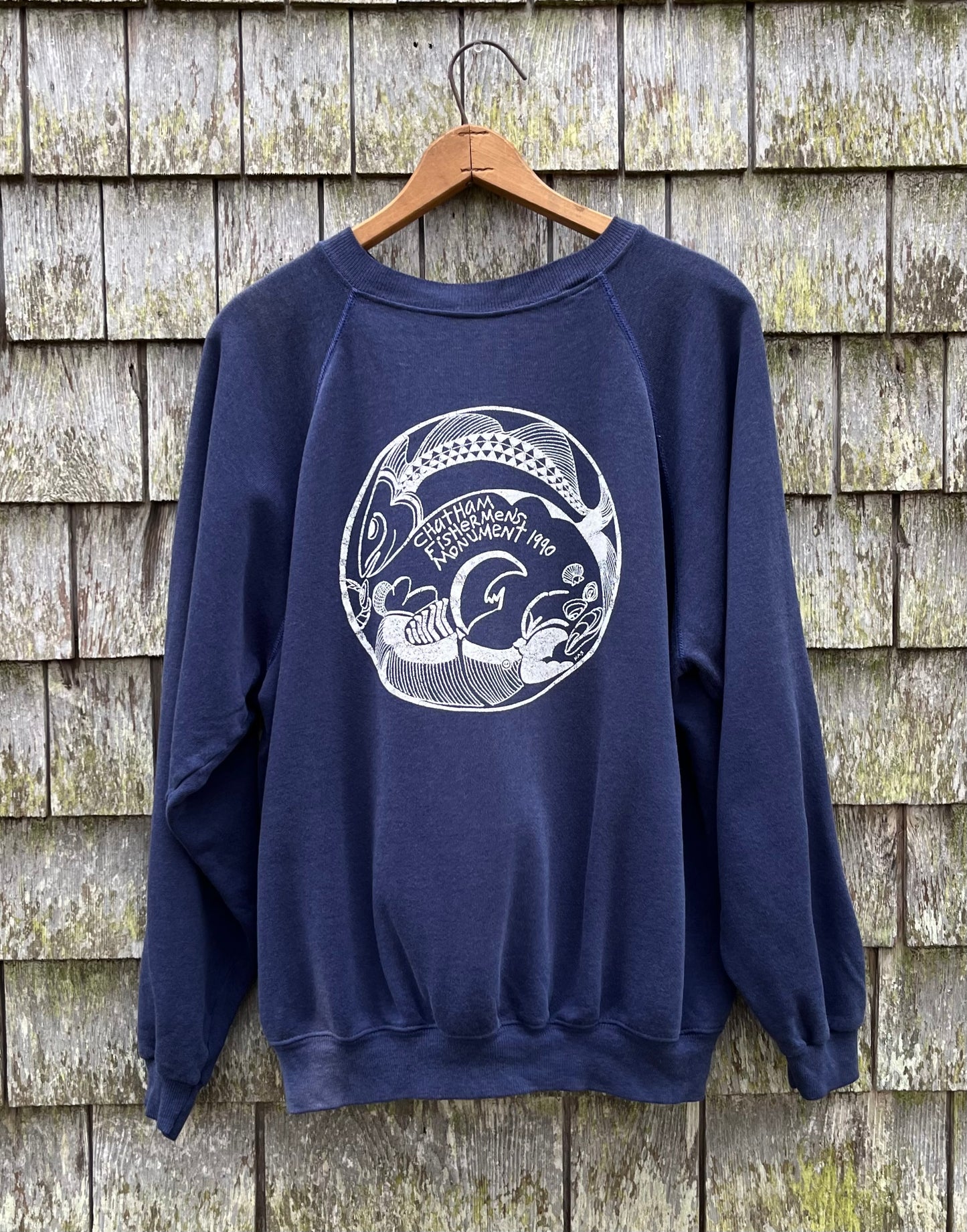90s Chatham Fisherman’s Monument Raglan Sleeve Crewneck Sweatshirt (L/XL)