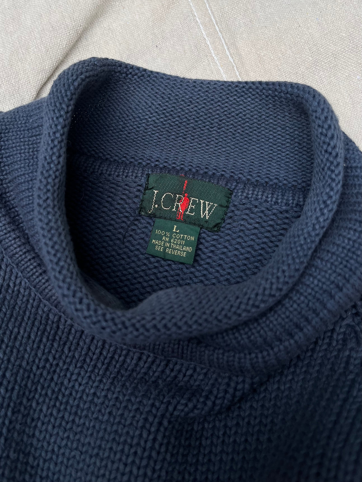 90s J.Crew Rollneck Cotton Knit Sweater (M/L)